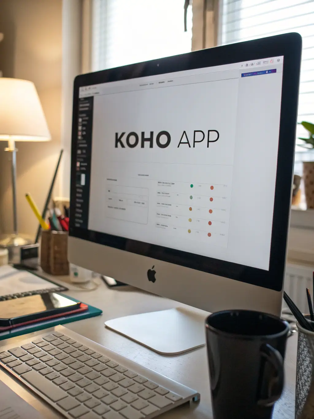A screenshot showing the Koho App's font selection menu, with a variety of stylish and professional fonts to choose from.